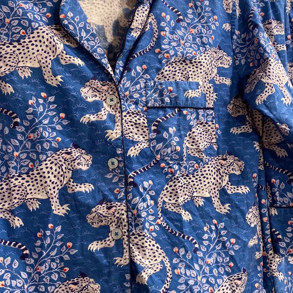 Printfresh Bagheera Long Sleep Set Indigo XS Petite - Picture 3 of 4